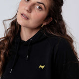 Mops | Bestickter Bio Baumwoll Unisex Hoodie