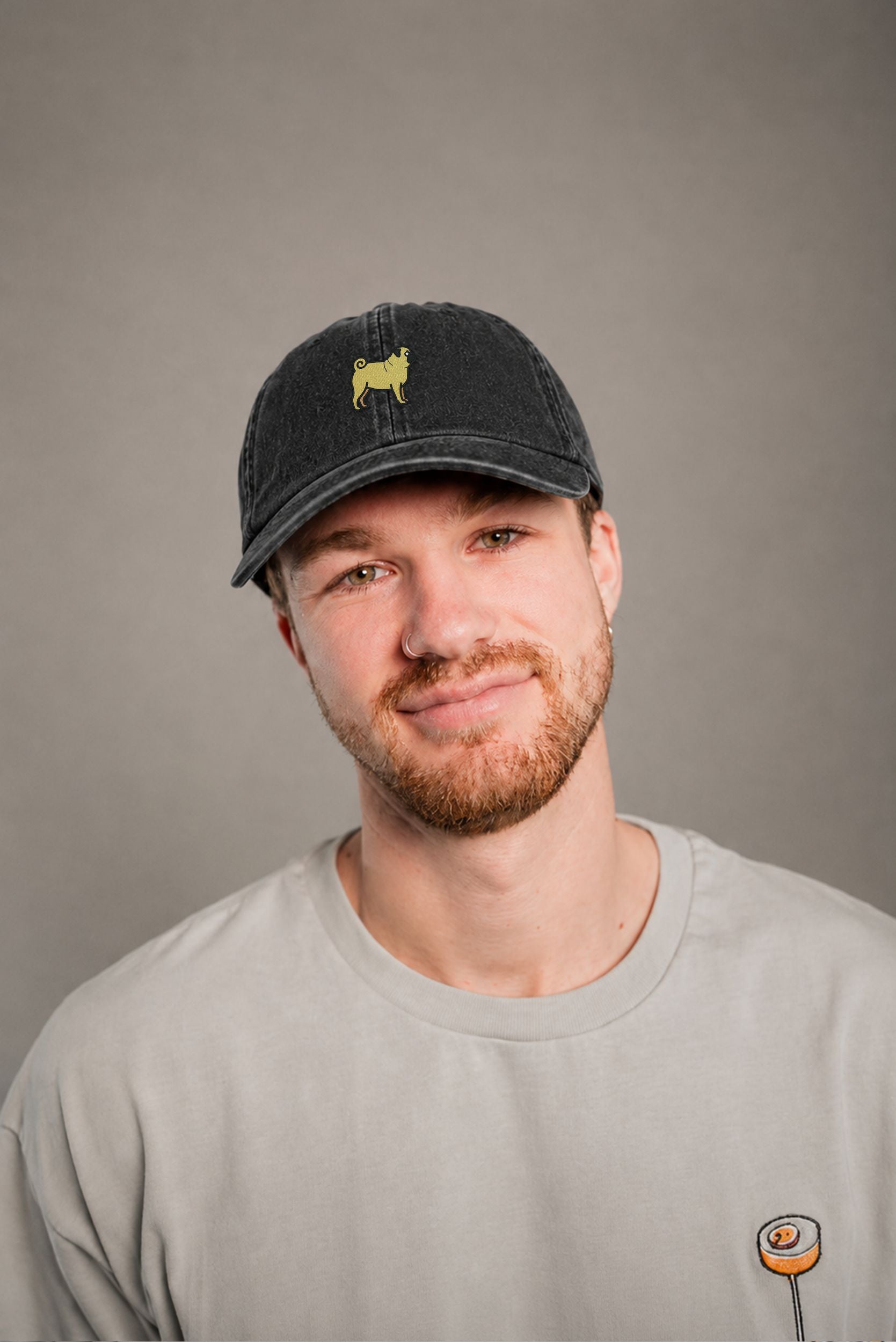 Mops Vintage Black Vintage Cap