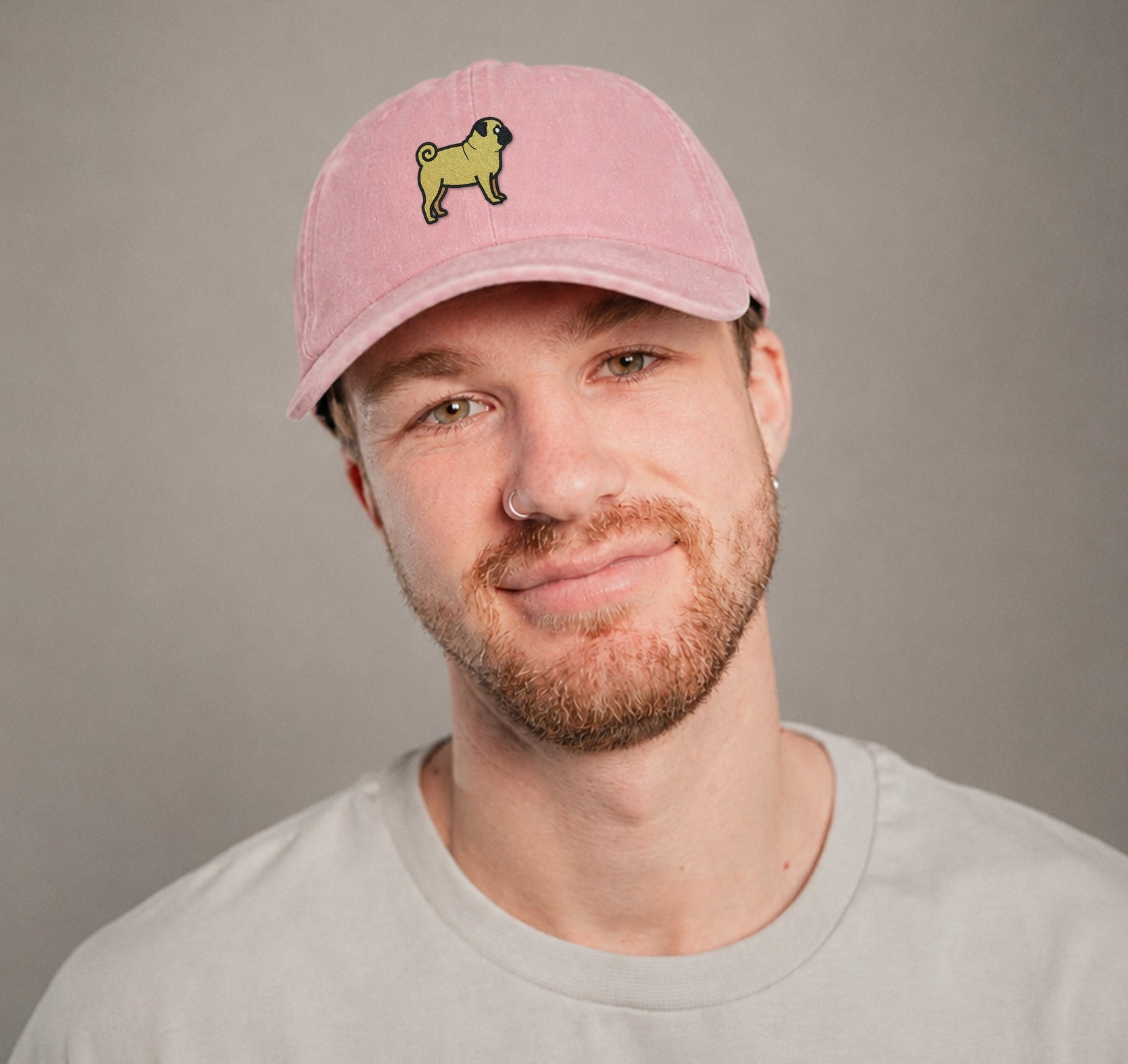 Mops Vintage Dusty Pink Vintage Cap