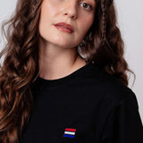 Niederlande | Minimal Flag – Besticktes Bio-Baumwoll Fan Shirt