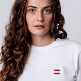 Österreich | Minimal Flag – Besticktes Bio-Baumwoll Fan Shirt