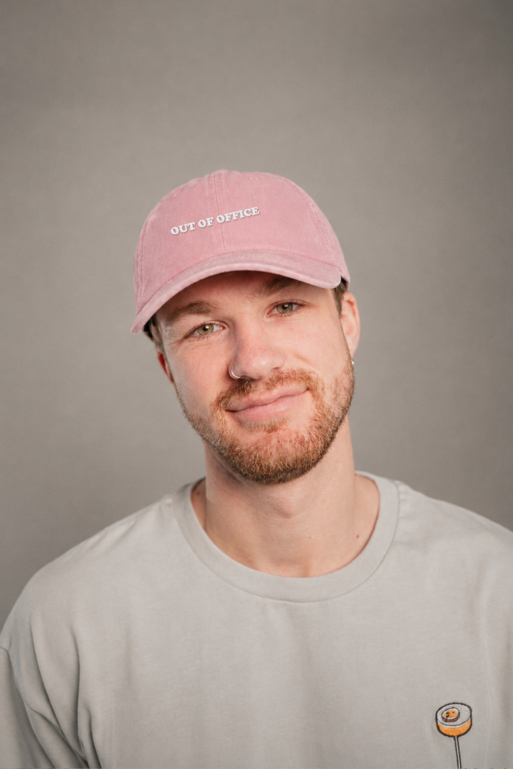 Out Of Office Vintage Dusty Pink Vintage Cap