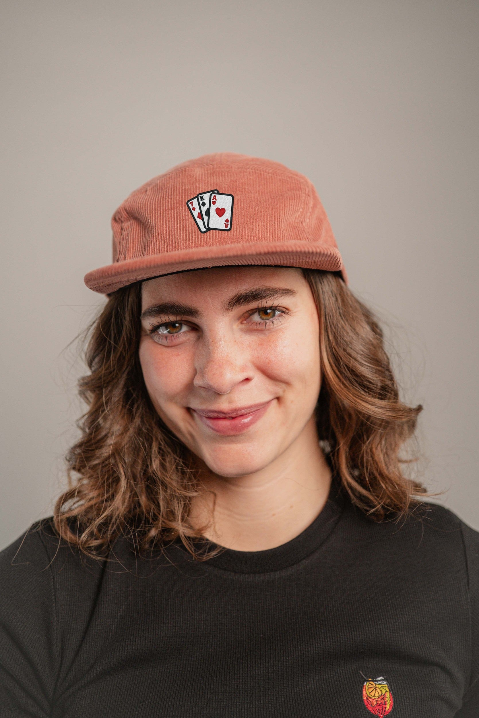 Poker Camper-Cap gruen Cord Camper Cap