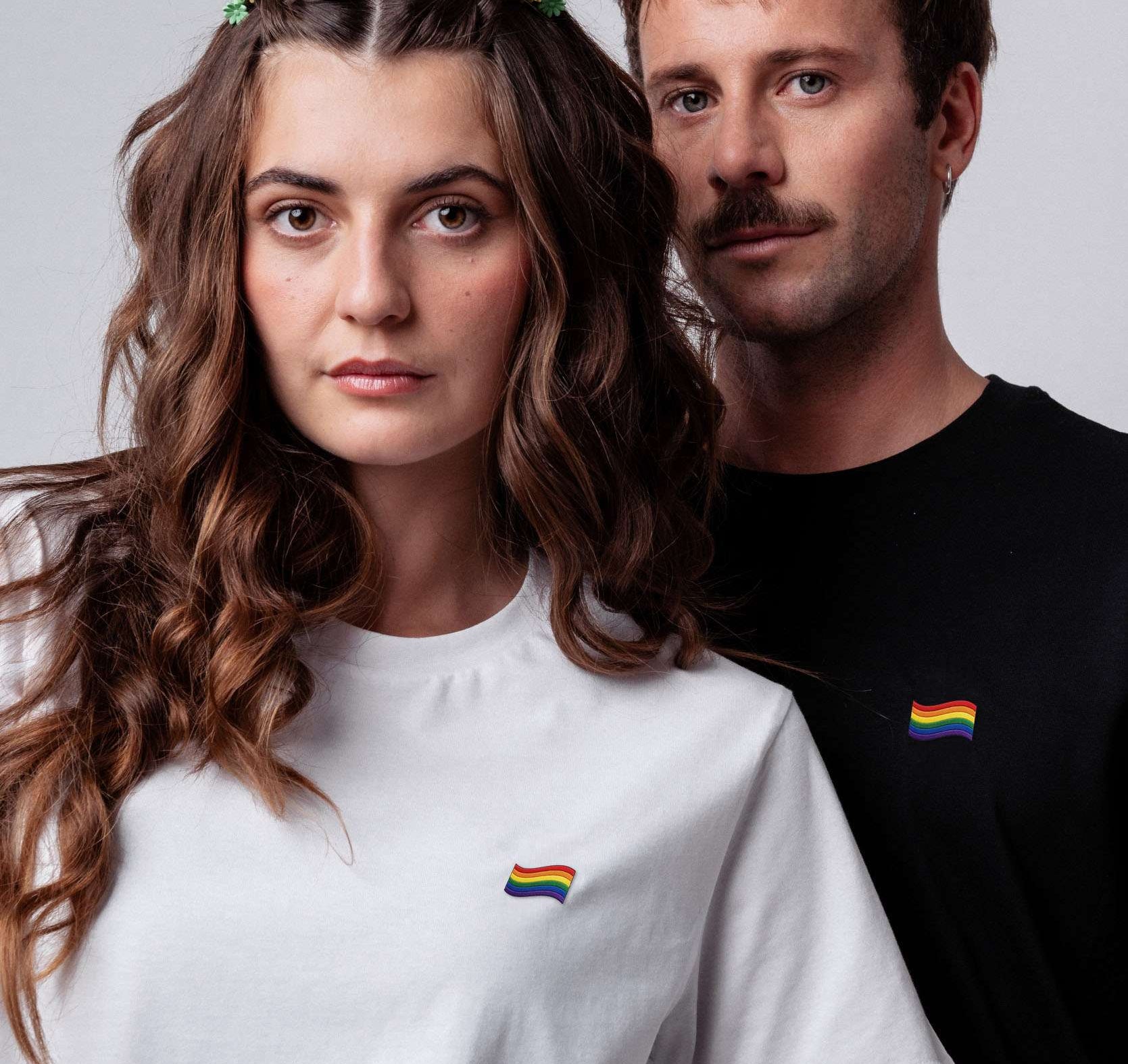 Pride Flag T-Shirt Weiß