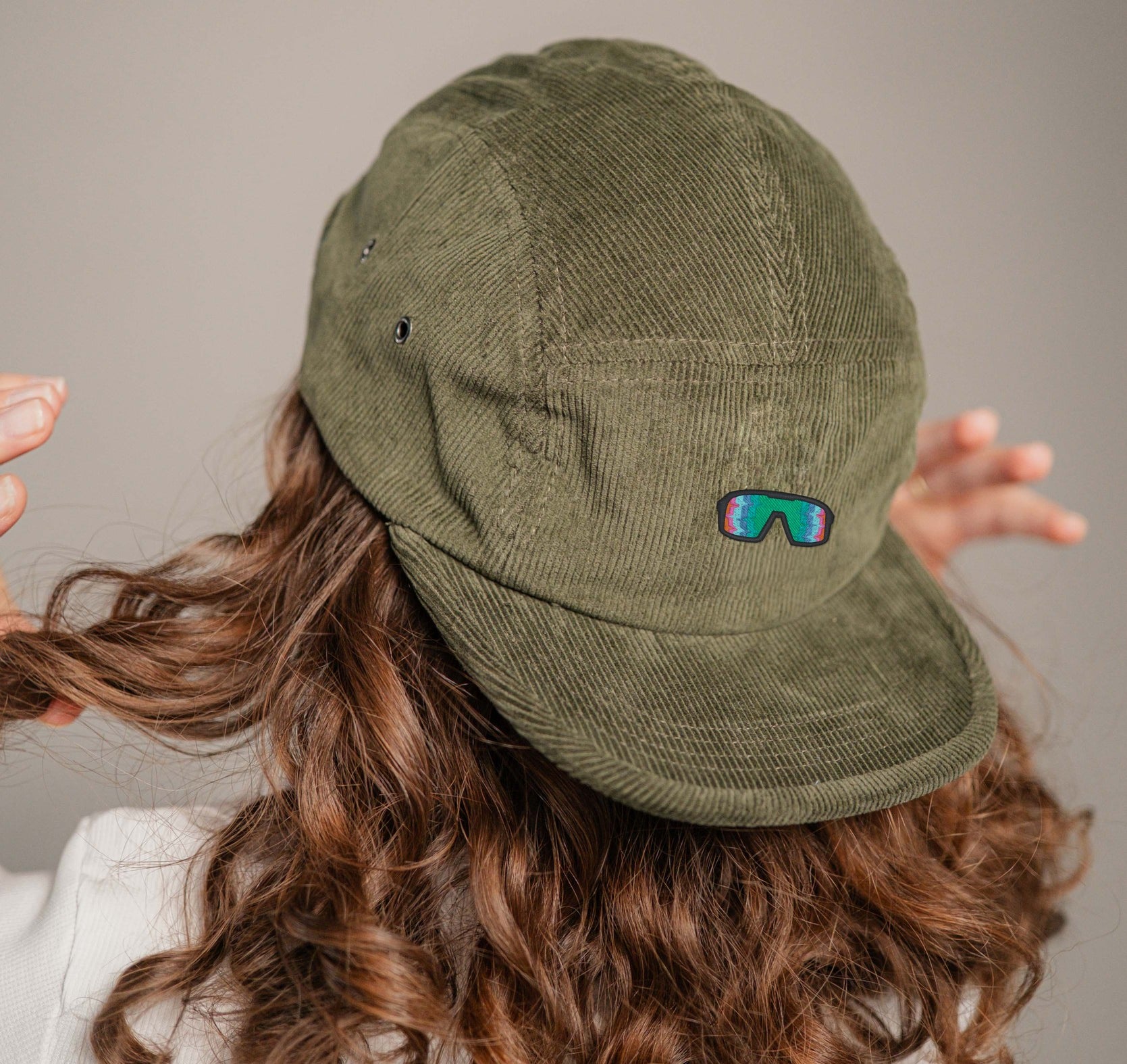 SchnelleBrille Camper-Cap dunkelgrun Cord Camper Cap