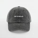 Sip And Relax Vintage Cap