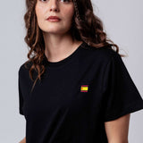 Spanien | Minimal Flag – Besticktes Bio-Baumwoll Fan Shirt