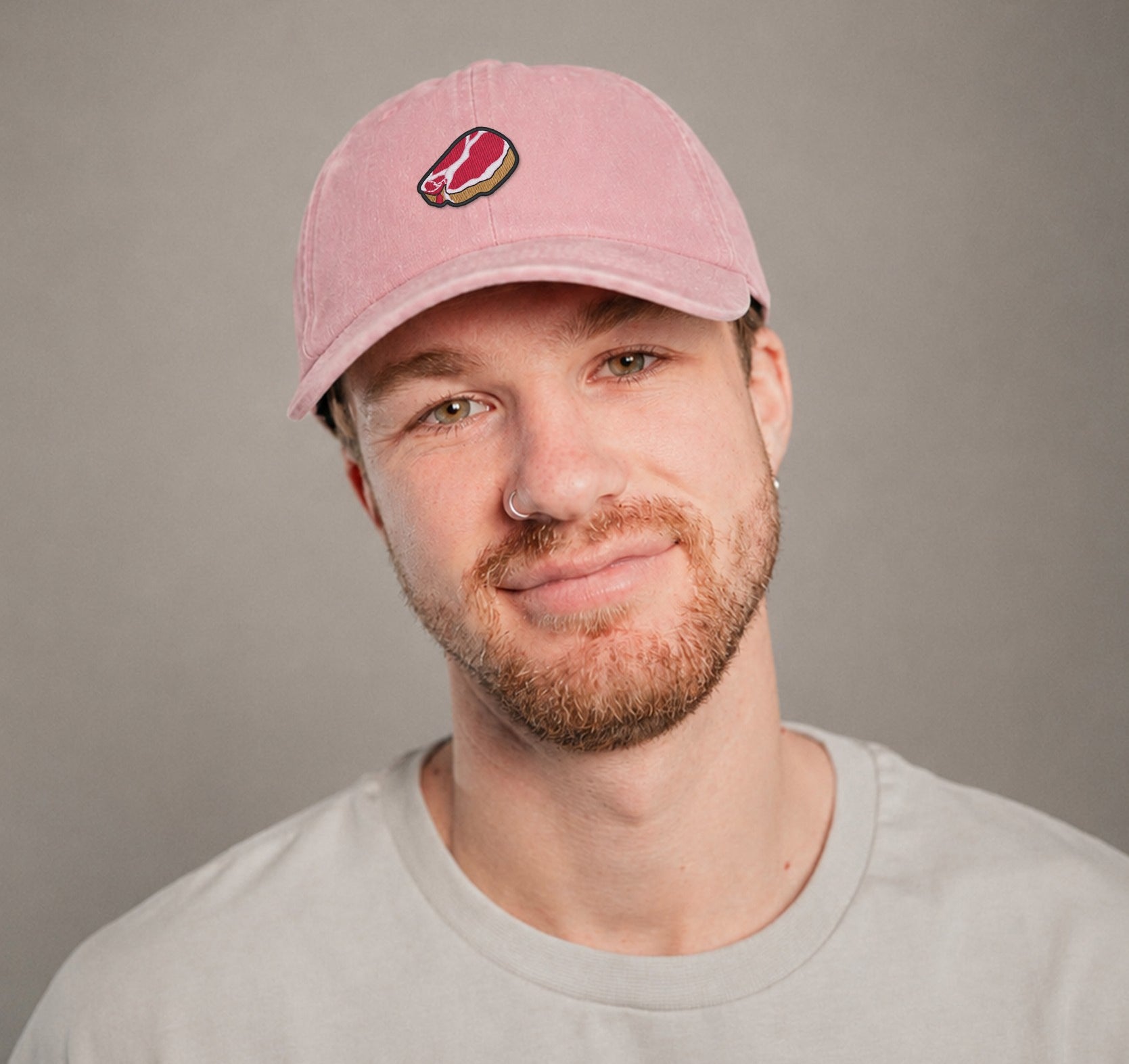 Steak Vintage Dusty Pink Vintage Cap