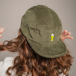 Weissbier Camper-Cap dunkelgrun Cord Camper Cap
