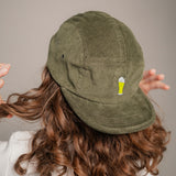 Weissbier Camper-Cap dunkelgrun Cord Camper Cap