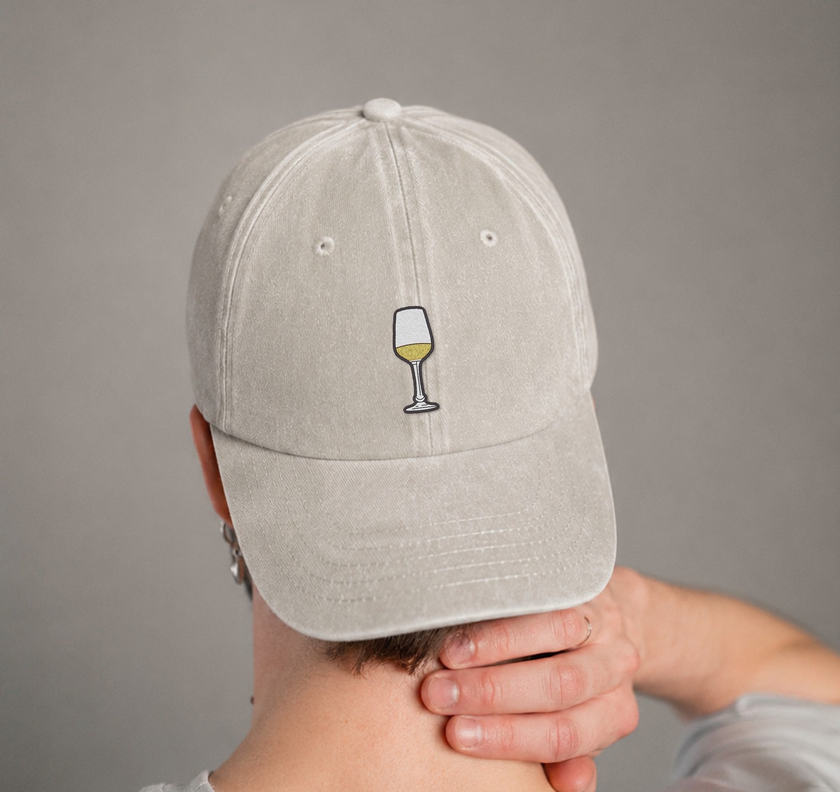 Weisswein | Bestickte Vintage Cap