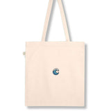 Welle | Bestickte Bio Baumwoll Tasche