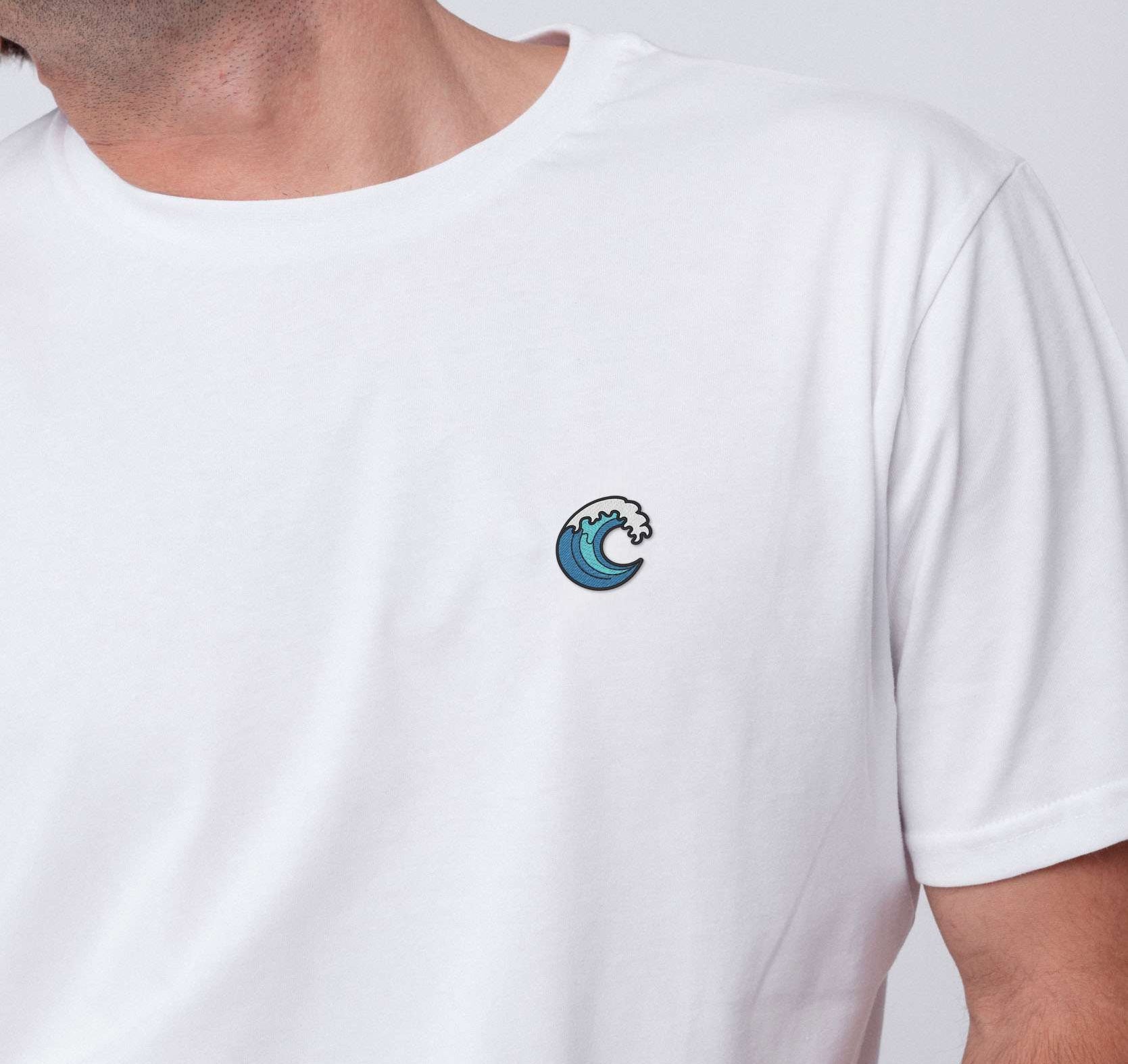 Welle | Besticktes Bio Baumwoll Unisex T-Shirt