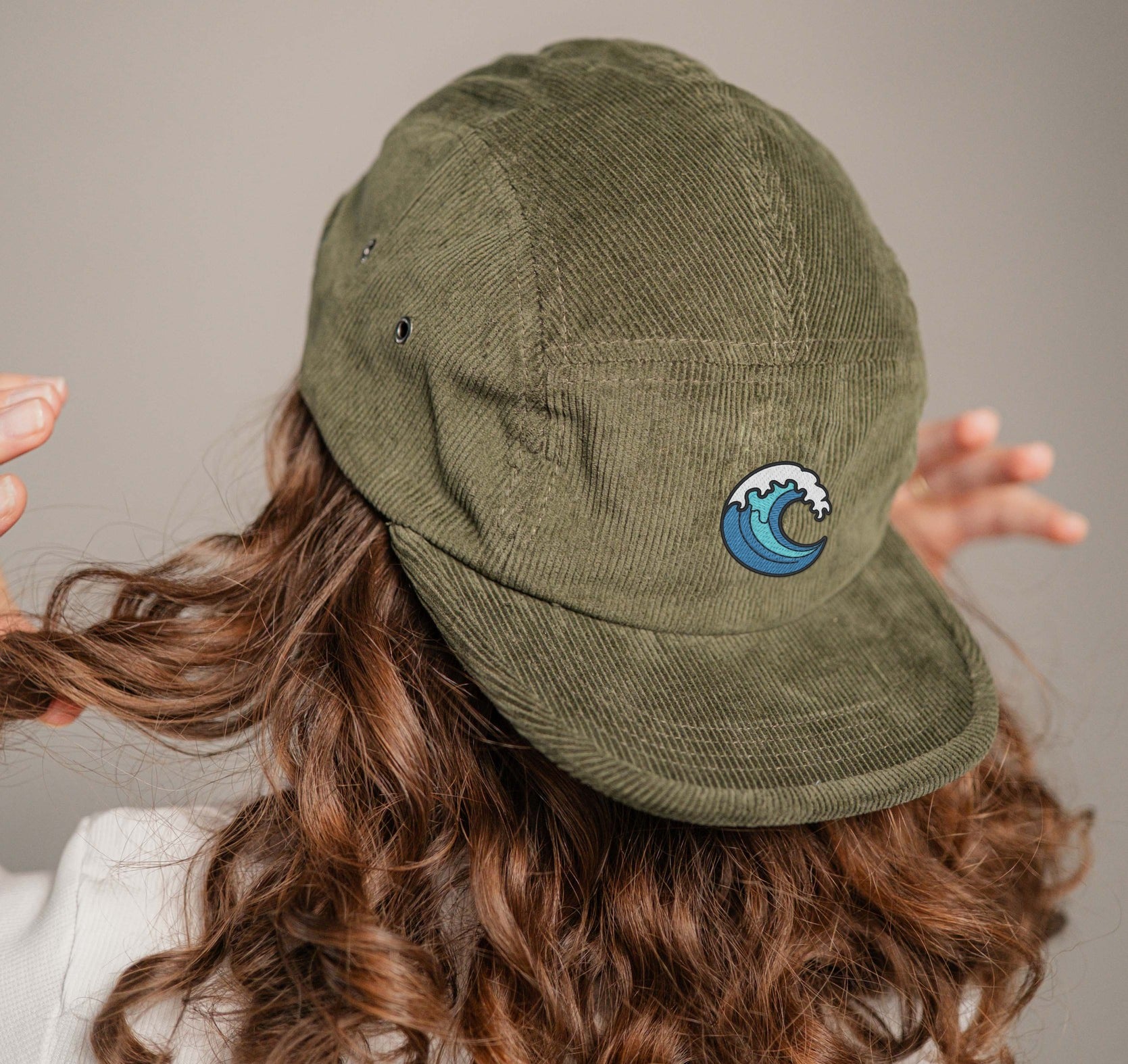 Welle Camper-Cap dunkelgrun Cord Camper Cap