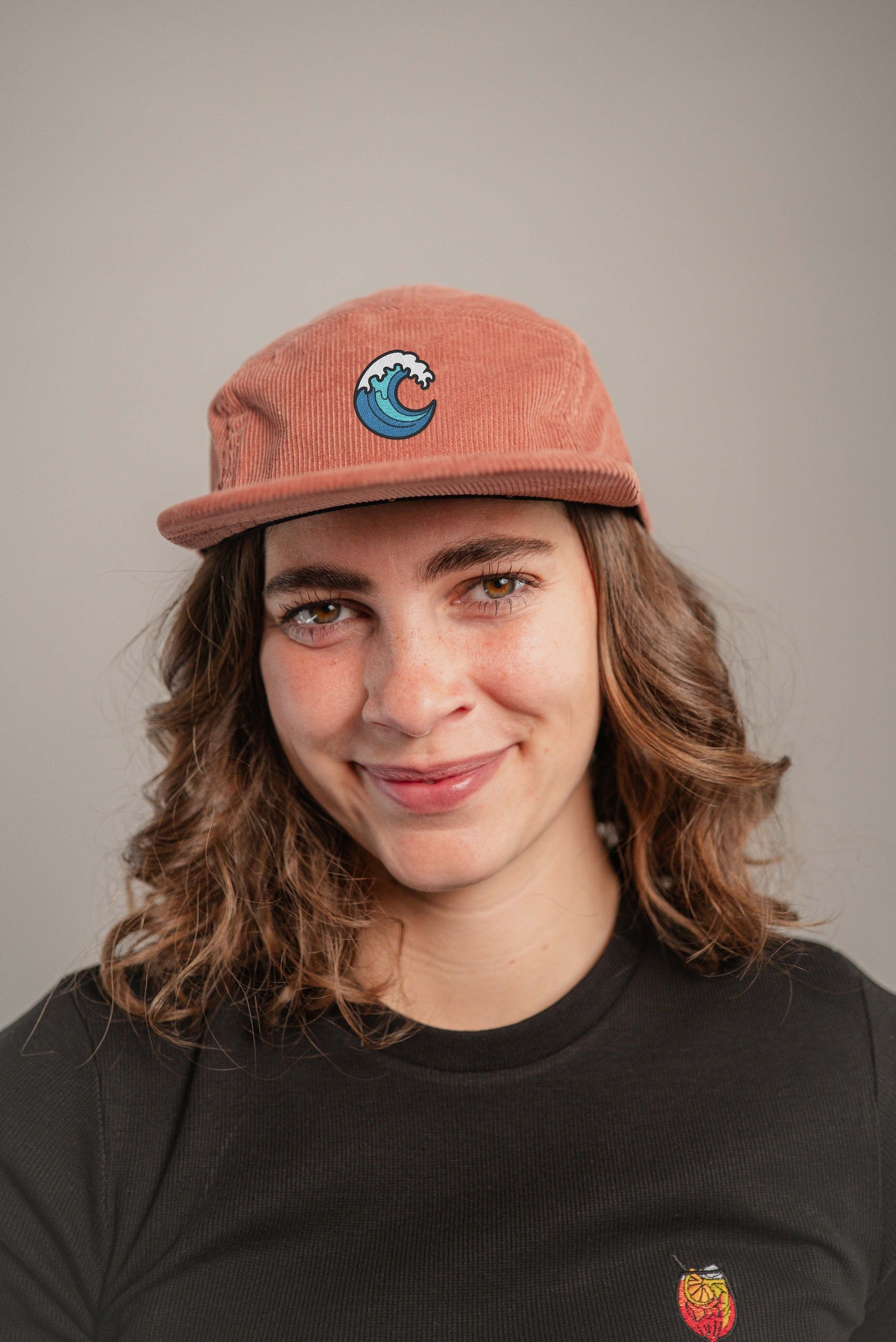 Welle Camper-Cap gruen Cord Camper Cap