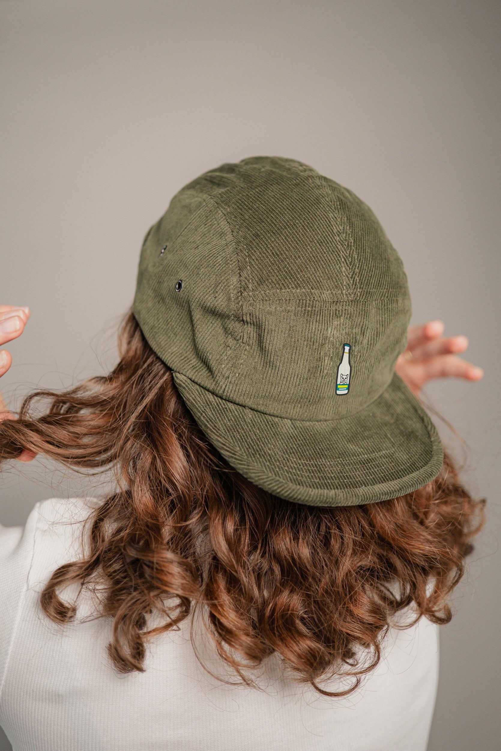 WINZZ Camper-Cap dunkelgrun Cord Camper Cap
