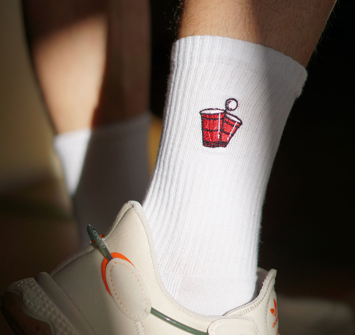 Beerpong | Bestickter Bio Baumwoll Socken