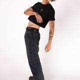 Spritz | Besticktes Bio Baumwoll Cropped T-Shirt