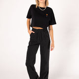 Spritz | Besticktes Bio Baumwoll Cropped T-Shirt