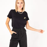 Tornado | Besticktes Frauen Bio Baumwoll T-Shirt