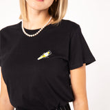 Tornado | Besticktes Frauen Bio Baumwoll T-Shirt