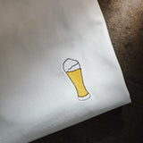 Weißbier | Besticktes Bio Baumwoll Unisex T-Shirt