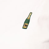 Champagner | Besticktes Bio Baumwoll Cropped T-Shirt